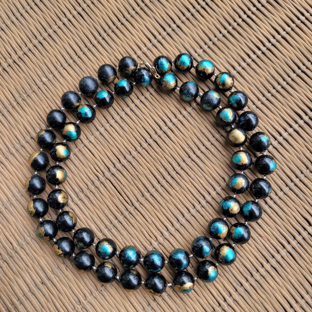60s Black & Blue Necklace